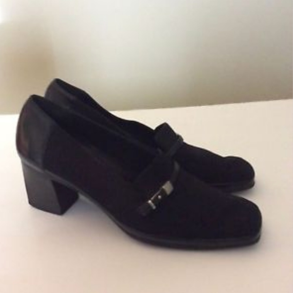 Rangoni Firenze Loafer Heels Black 9B Italian Made